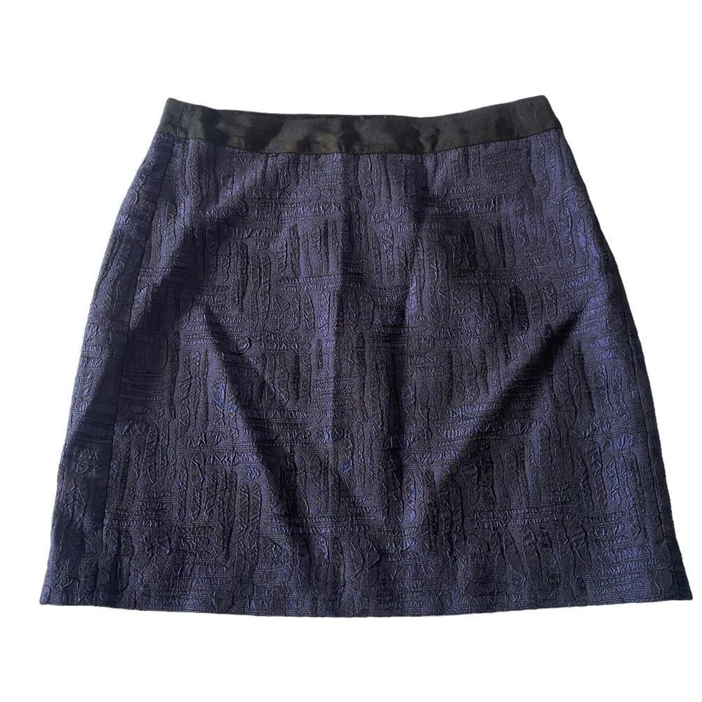 Banana Republic Navy‎ Textured Skirt Sz 2
